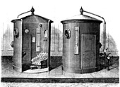 Compressed air baths,illustration