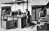 19th Century match factory,illustration