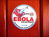 Ebola hygiene information sign