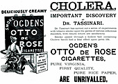 Advertisement: 'smoke prevents Cholera'