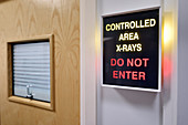 X-ray room warning box