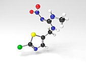 Clothianidin molecule,Illustration