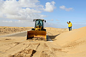 Sand-covered road,Morocco