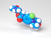 Linezolid antibiotic molecule