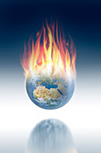 Global warming,conceptual illustration