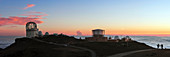 Sunset over Haleakala observatories