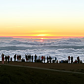 Sunset tourism on Haleakala,Hawaii