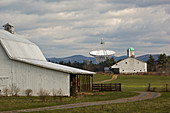 Green Bank Telescope and farm buildings