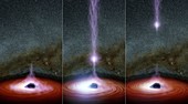 Supermassive black hole corona,artwork