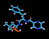 Bortezomib cancer drug molecule