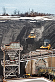 Coal-fired power station coal yard