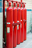 Gaseous fire suppression cylinders