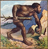 1910 Earliest colour neanderthal print