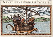 1588 sea monster dragon seen under ship