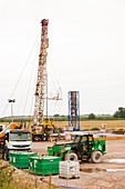 A test drilling site for shale gas