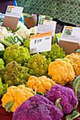 Cauliflower market stall,USA