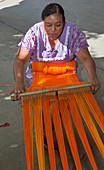 Backstrap loom weaver,Mexico