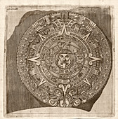 Aztec calendar stone,1790