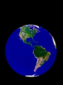 Satellite view of North America