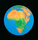 Whole Earth centred on Africa