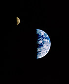 Earth & Moon seen from the Galileo probe