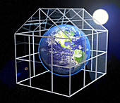 Greenhouse effect,conceptual image