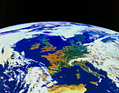 Meteosat image of Europe