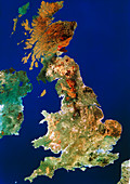 Landsat mosaic of United Kingdom