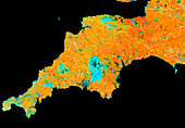 Landsat mosaic of The West Country