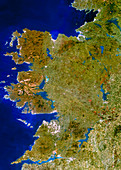 True-colour satellite image of Connaught,Ireland