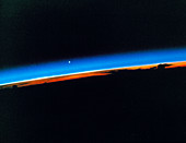 Atmosphere and airglow seen from Shuttle