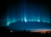 View of a spectacular aurora borealis display