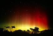 Aurora borealis or northern lights and Ursa Major