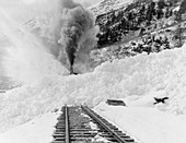 Railway avalanche,Alaska
