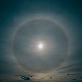 A 22 degree ice halo around the Sun