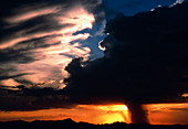 Cumulonimbus storm near Phoenix,USA at sunset