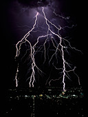 Lightning over Tamworth,New South Wales