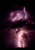 Summer lightning storm near Tuscon,Arizona,USA