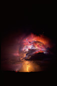 Summer lightning storm in Tucson,Arizona