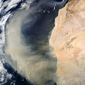 Dust storm over the Cape Verde Islands