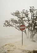 Hurricane Katrina lashing Gulfport,USA