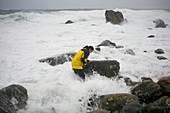 Sea storm during Hurricane Noel