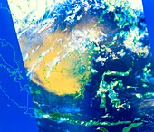 Satellite image of Indonesian forest fires