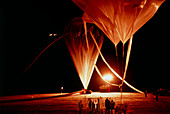 Inflating hydrogen balloon,CHEOPS-3,Kiruna