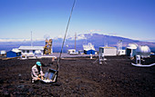 Air sampling on Mauna Loa,Hawaii