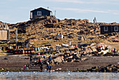 Inuit fishing village