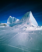 Iceberg in sea ice off Greenland