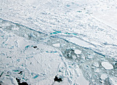 Melting Arctic sea ice,aerial photograph