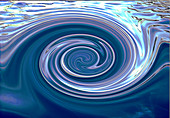 Computer illustration of a whirlpool