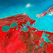 Coastal lagoons,satellite image